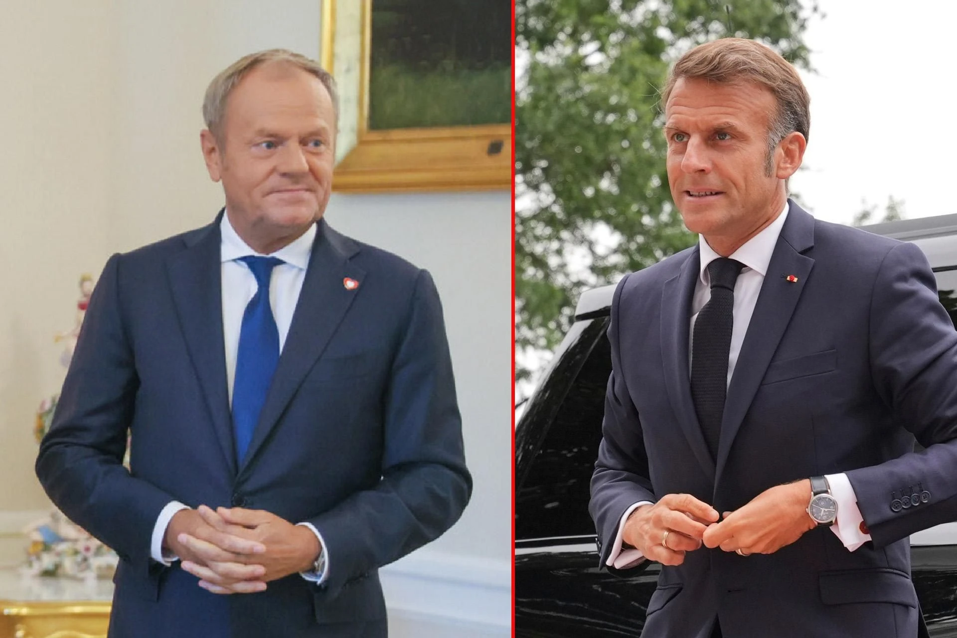 Dyplomatyczne napięcie Burza wokół koalicji chętnych. Tusk jedzie do Macrona, a Nawrocki leci do Trumpa