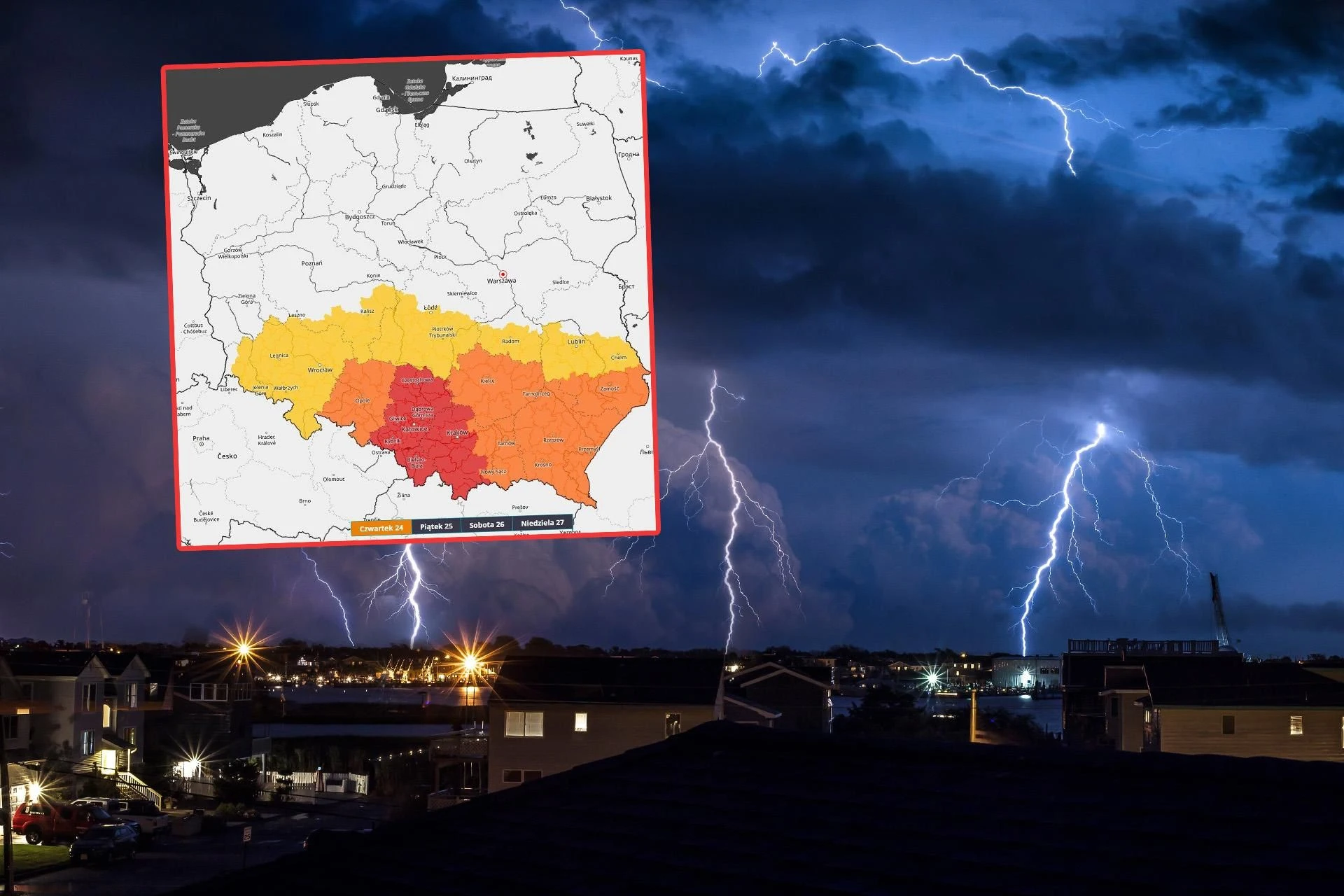 Alert pogodowy Front burzowy nadciąga nad Polskę. Dwie metropolie zagrożone
