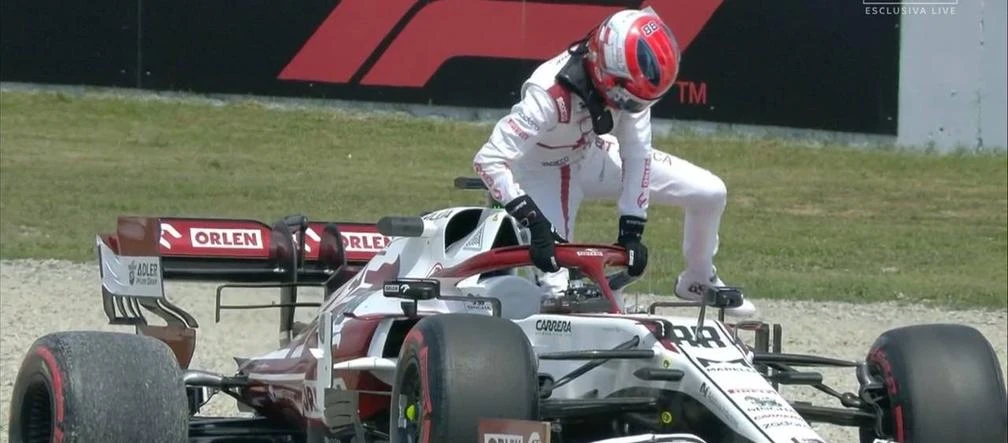 Robert Kubica wrócił za kierownicę bolidu F1 i wyleciał z toru