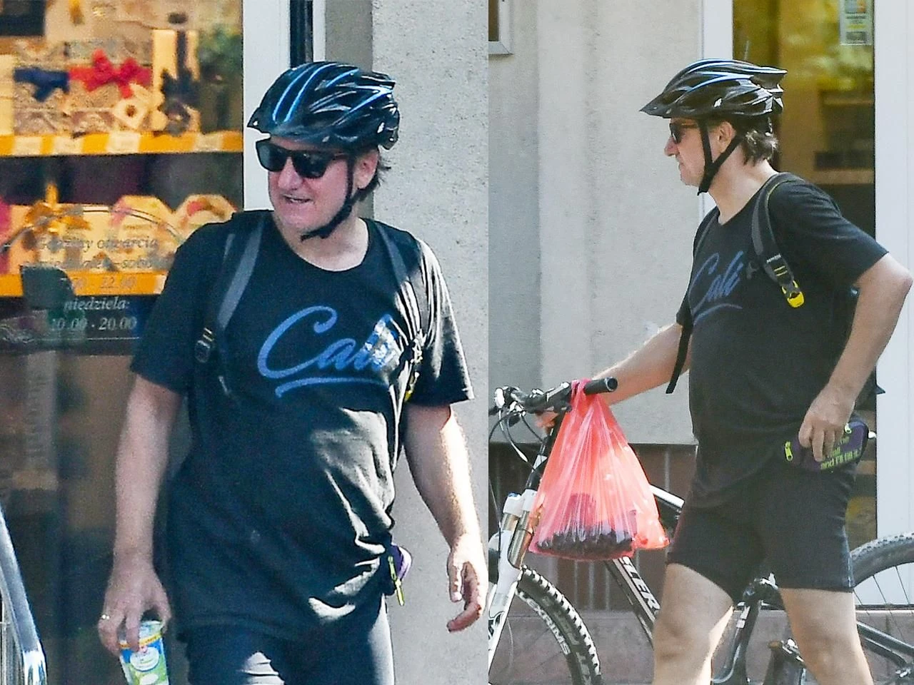 Zdjęcia paparazzi tylko u nas! Robert Więckiewicz jak profesjonalny kolarz! Cena roweru zwala z nóg