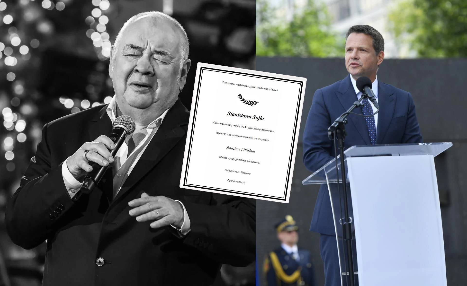 Piękny gest Opublikowano kondolencje! Sojka oficjalnie pożegnany przez Trzaskowskiego