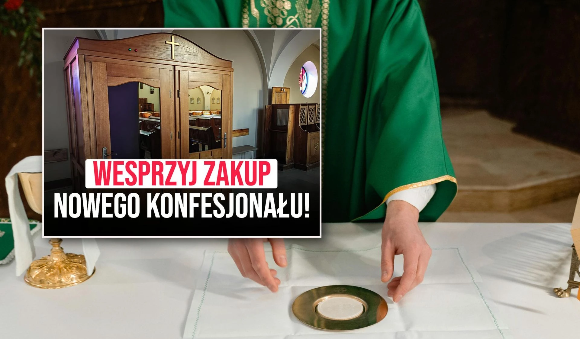 trwa zbiórka Parafia w Poznaniu zbiera na nietypowy konfesjonał. 