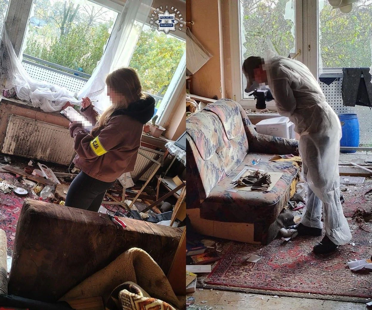 Potężna eksplozja! Pocisk artyleryjski wybuchł w mieszkaniu! Ogromne zniszczenia. Dwie osoby w szpitalu [ZDJĘCIA]