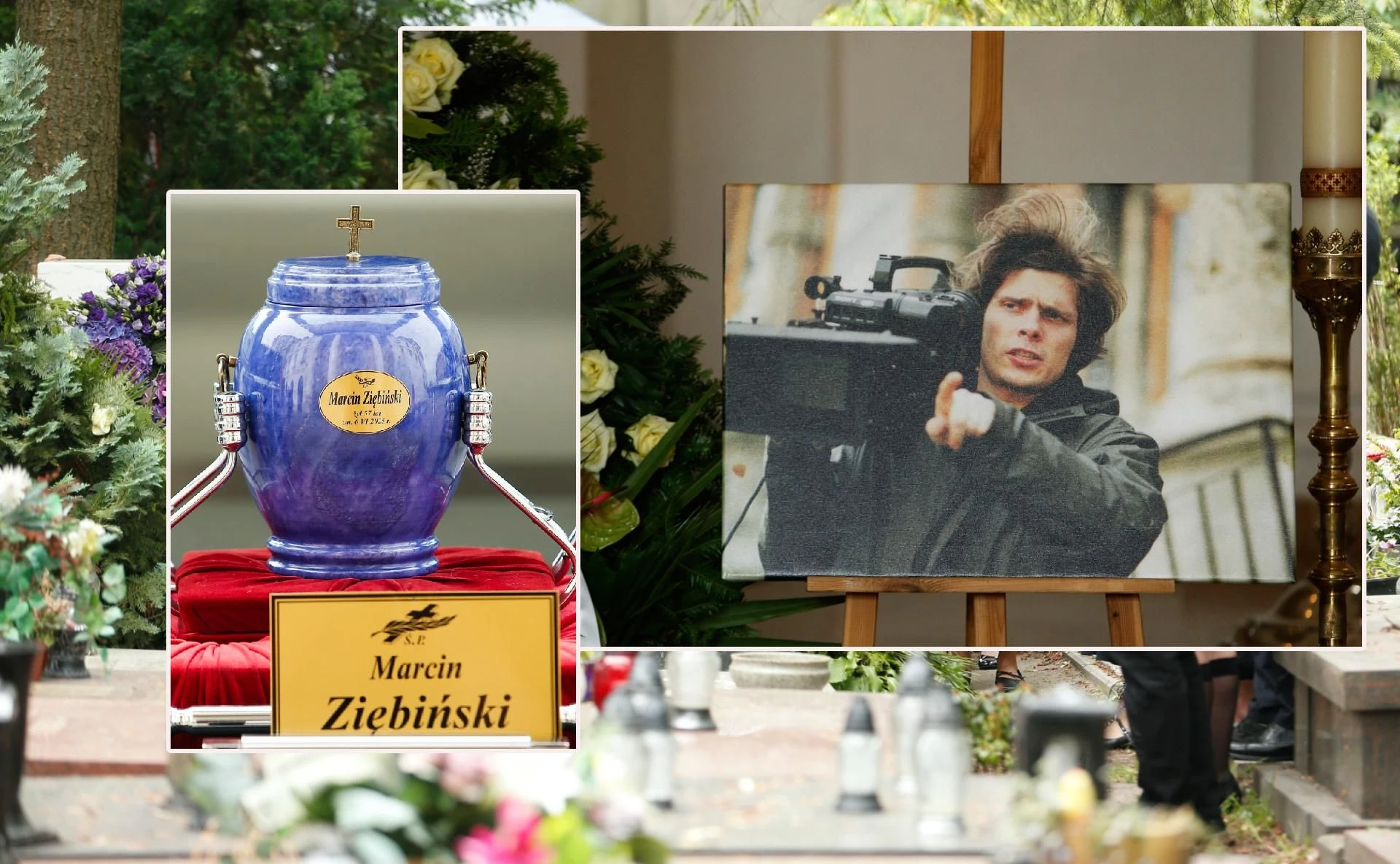 Zaskakujące zdjęcie Pogrzeb Marcina Ziębińskiego. Syn popularnej aktorki spoczął tam, gdzie ona. W kości…