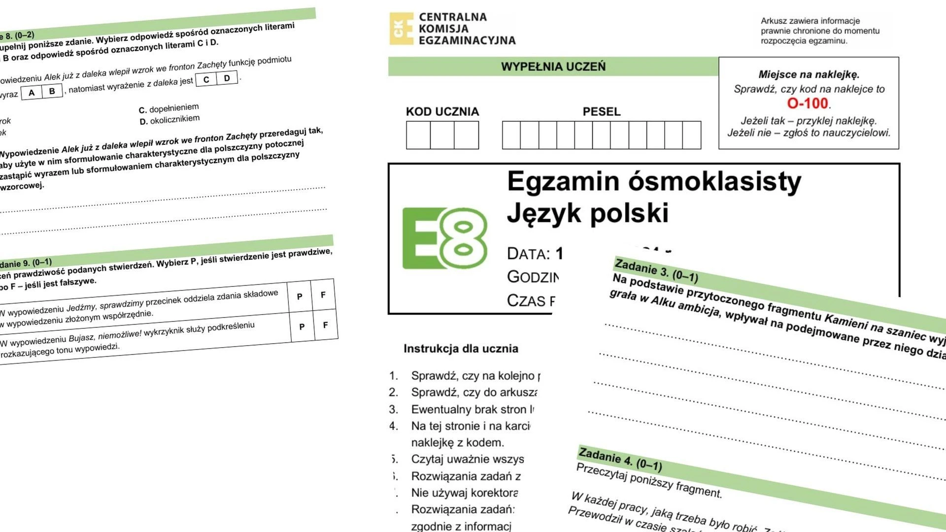 Egzamin ósmoklasisty Egzamin ósmoklasisty polski 2025: poprawne ODPOWIEDZI eksperta do arkuszy CKE