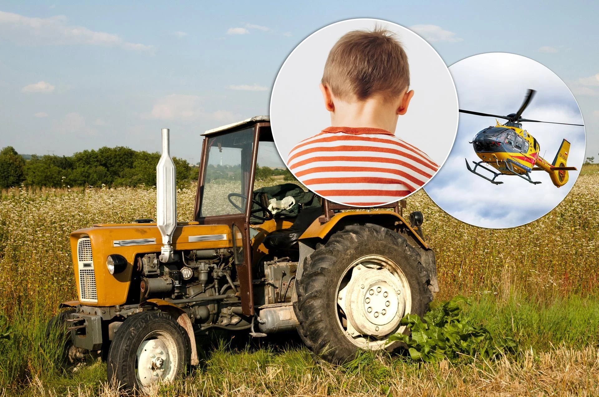 Tak doszło do tragedii 10-latek potrącony przez ciągnik, który sam prowadził! Zabrał go śmigłowiec. Koszmar…