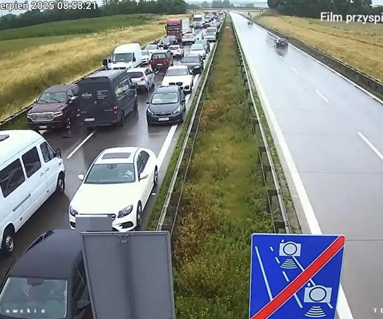 Wszystko się nagrało! Jechali pod prąd 