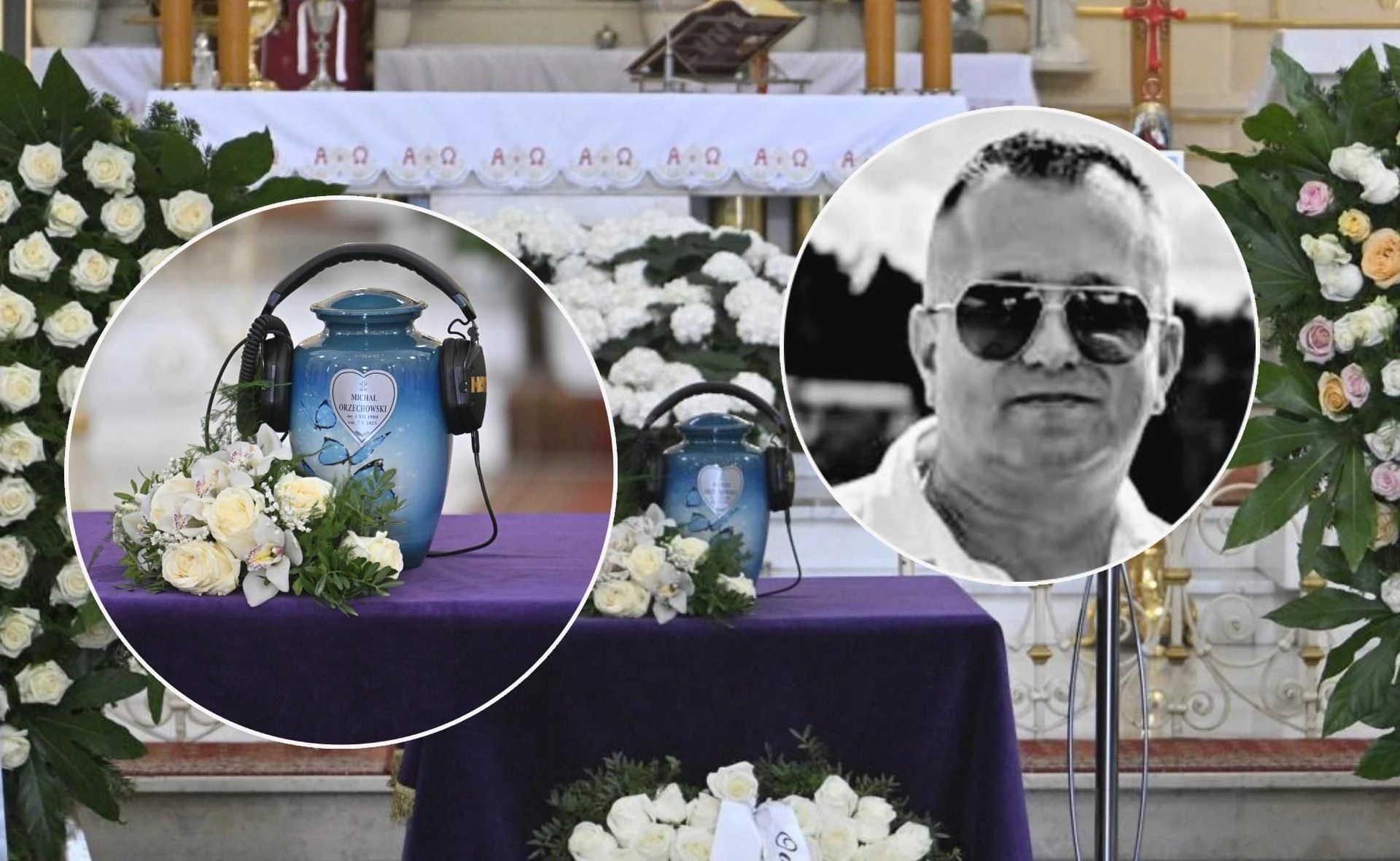 Uroczyste pożegnanie Pogrzeb DJ-a Hazela. Nie było trumny. Wyjątkową urnę z prochami ozdobiono w szczegól…