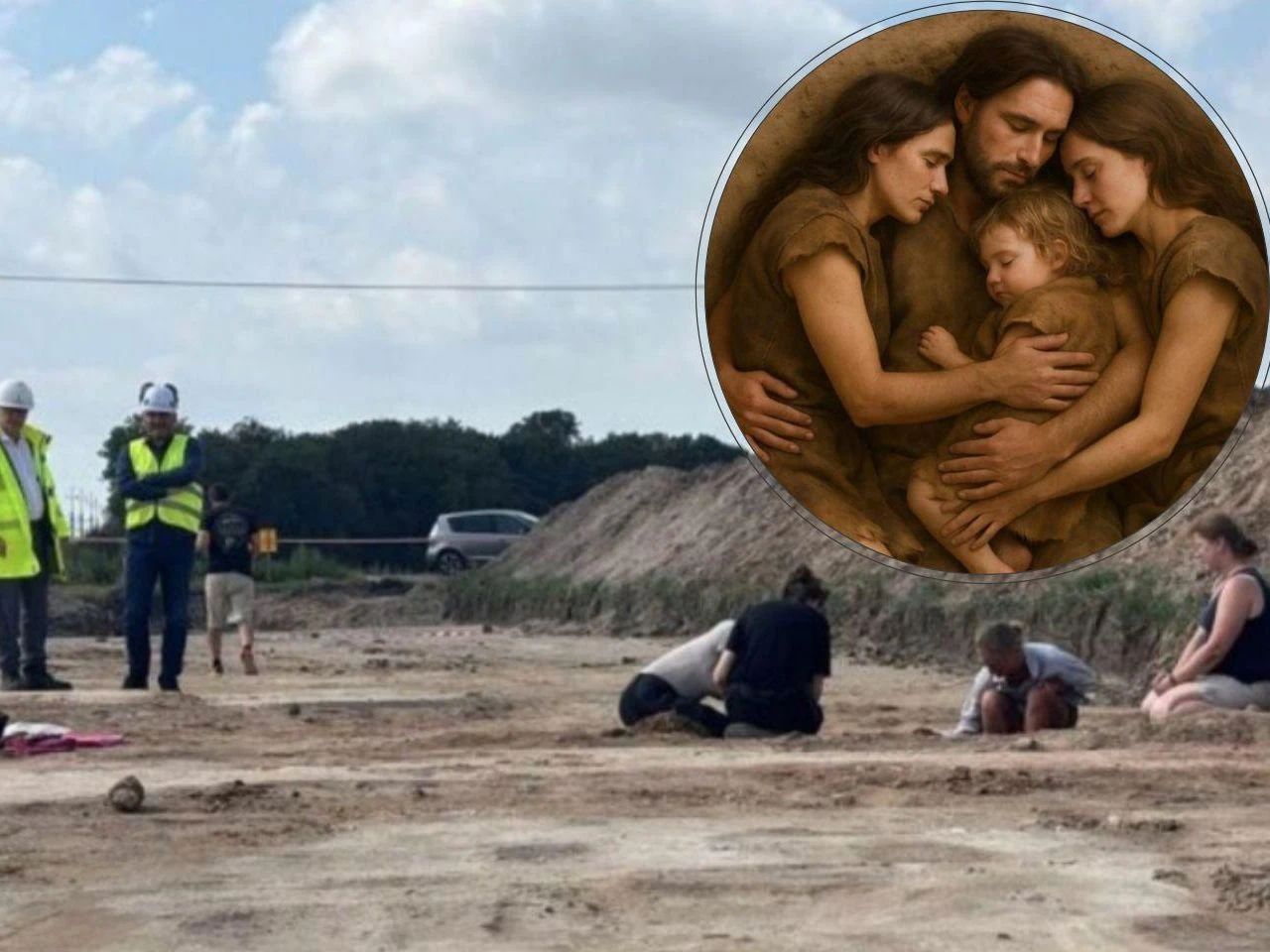 niebywałe! Szokujące odkrycie pod Inowrocławiem! Zbiorowy grób sprzed 9 tysięcy lat. Zmarli leżeli jakby się obejmowali