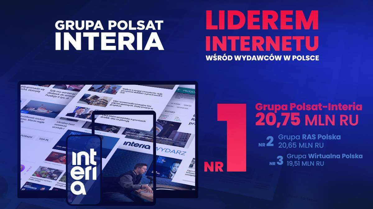 Grupa Polsat - Interia liderem internetu. Najnowsze dane 