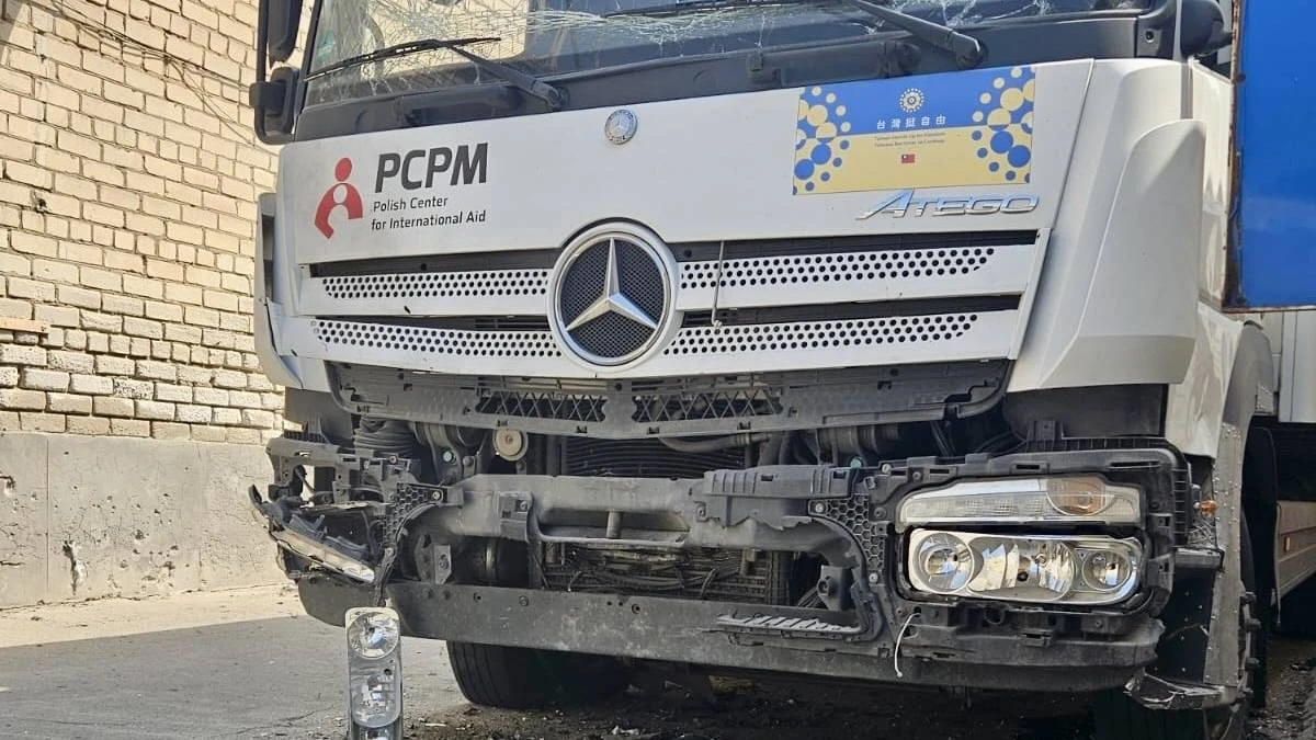 Atak Rosjan na ciężarówkę z pomocą. Była darem z Polski