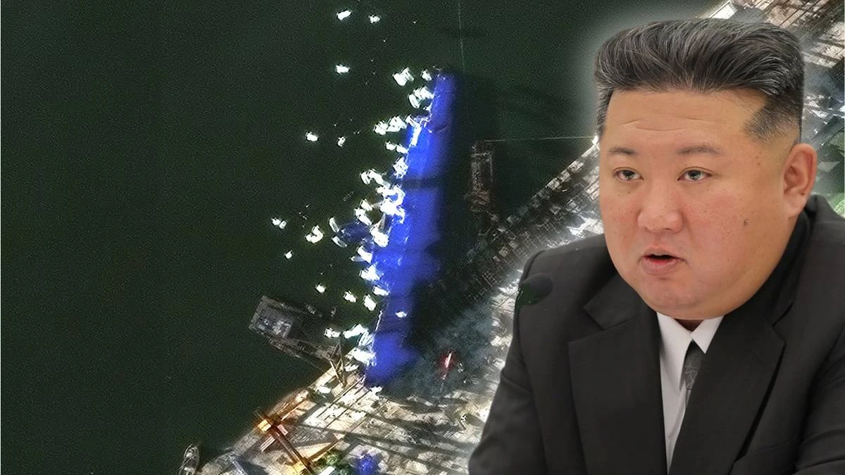 Okręt Kima tonie. Na zdjęciach widać tajemnicze obiekty