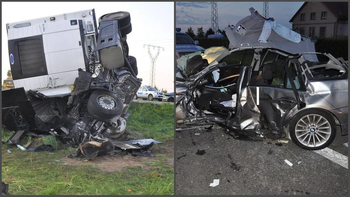 Tragedia w Międzyrzecu Podlaskim. Bmw wjechało wprost pod ciężarówkę