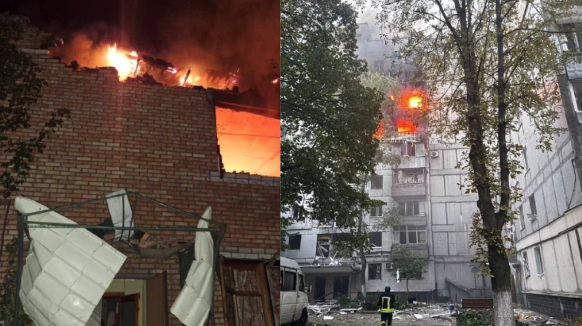 Zmasowany atak na Ukrainę. W powietrzu setki dronów