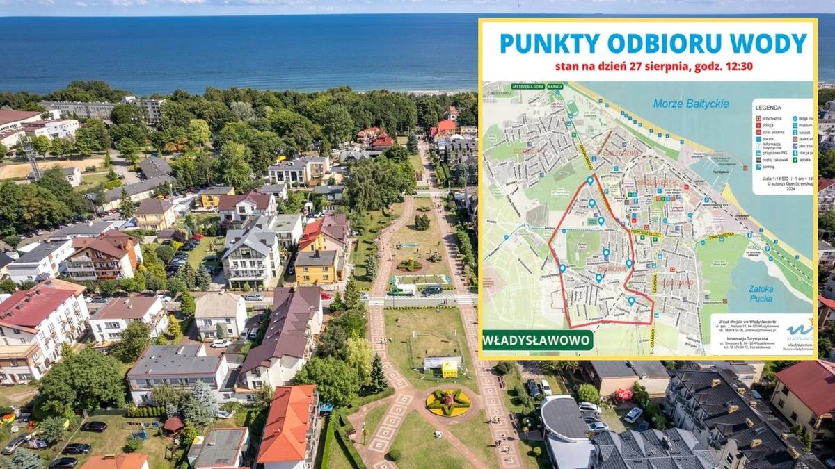 Ostrzeżenie w nadmorskim kurorcie. 