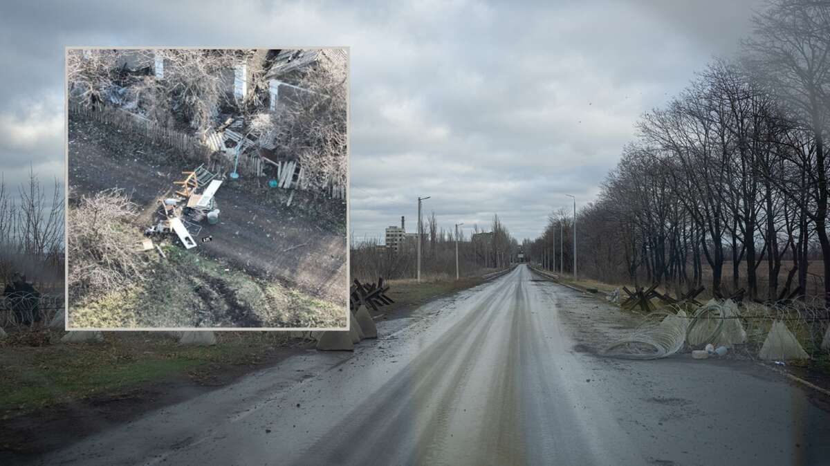 Kuriozalna barykada w wykonaniu Rosjan. Użyli nawet garnka