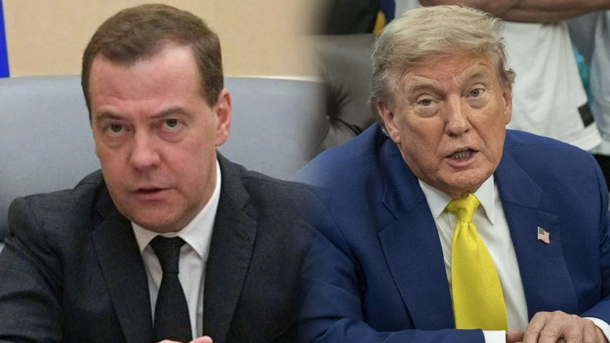 Polityczne starcie Trump - Miedwiediew. 