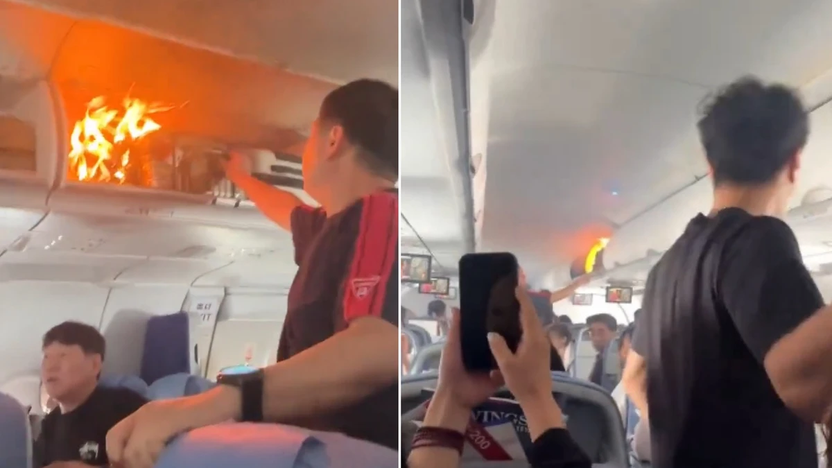 Eksplozja kilka tysięcy metrów nad ziemią. Ogień na pokładzie samolotu