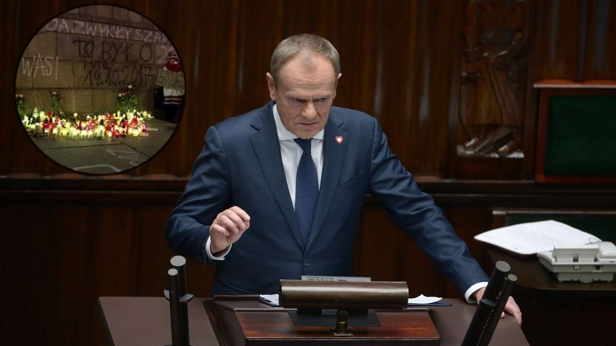 D. Tusk przeczytał manifest Piotra Szczęsnego. Nagle przerwały mu okrzyki