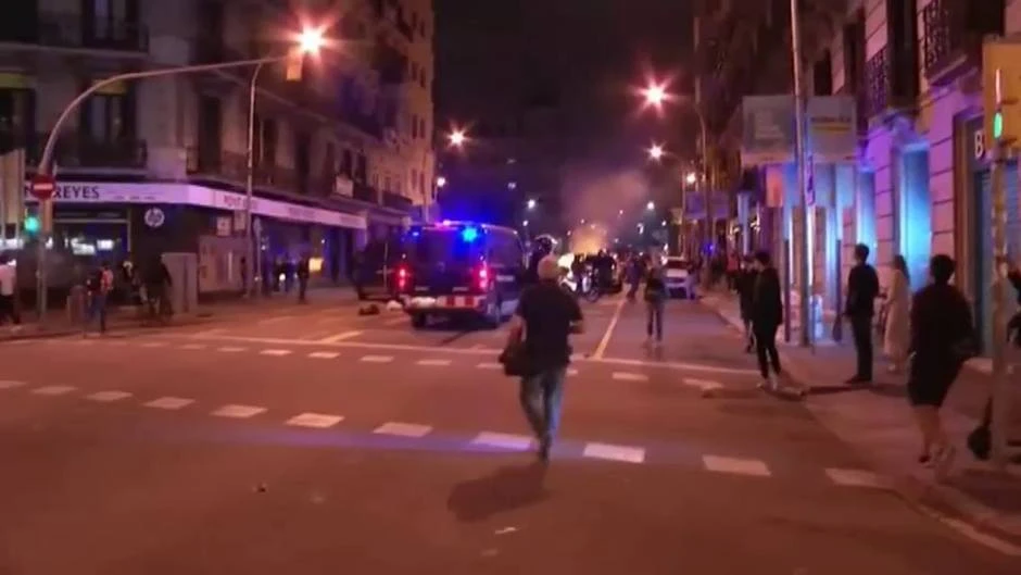 Batalla campal en las calles de Barcelona por el aniversario del 1-O
