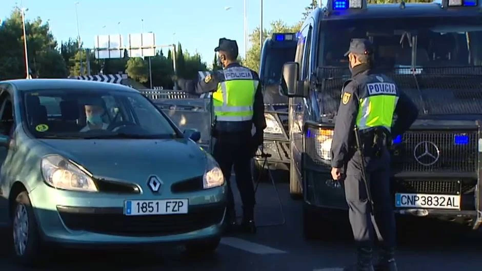 Controles en el último día de puente en Madrid