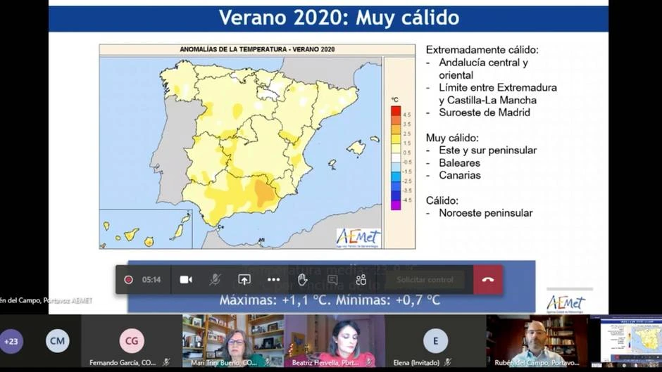 El verano de 2020 registró una temperatura media de 23,9 grados