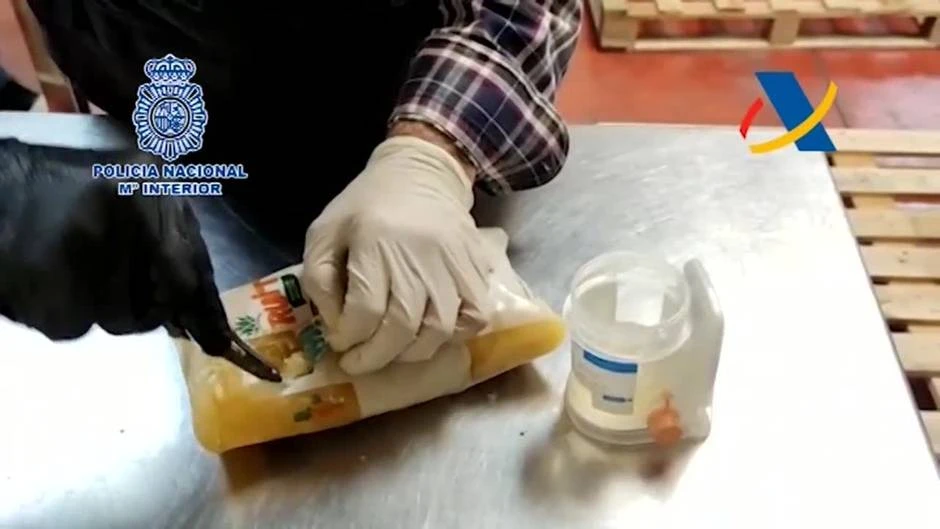 Incautados 800 kilos de cocaína oculta en pulpa de piña congelada
