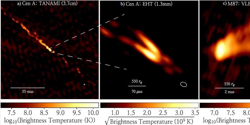 Nueva foto histórica de un agujero negro: así emite la galaxia Centaurus A su gigantesco chorro de energía