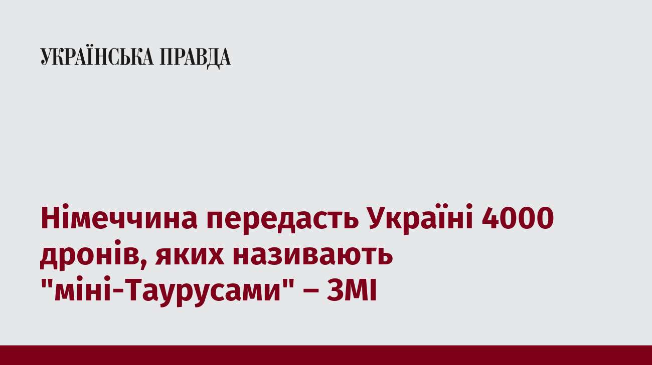 Німеччина передасть Україні 4000 дронів, яких називають 