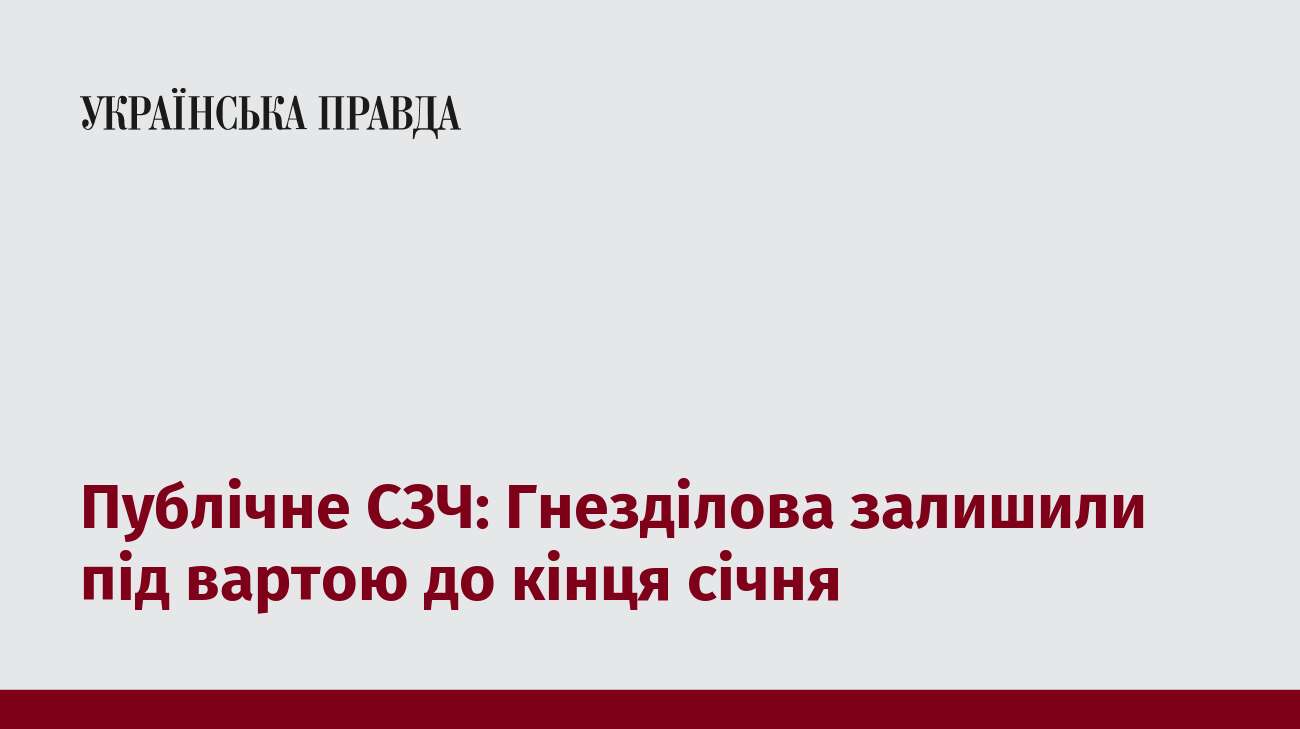 Публічне СЗЧ: Гнезділова залишили під вартою до кінця січня