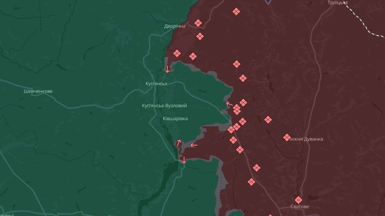 Британія помітила зростаючий тиск росіян на Куп'янськ