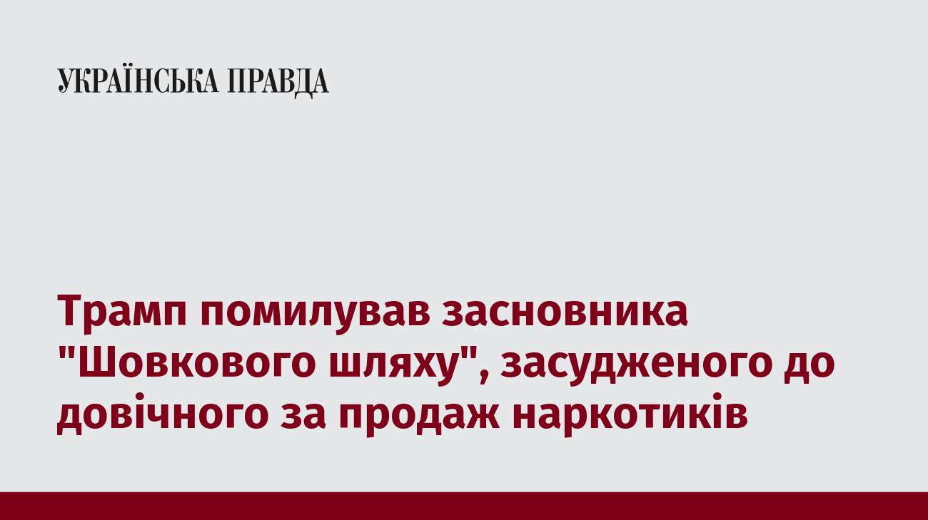 Трамп помилував засновника 