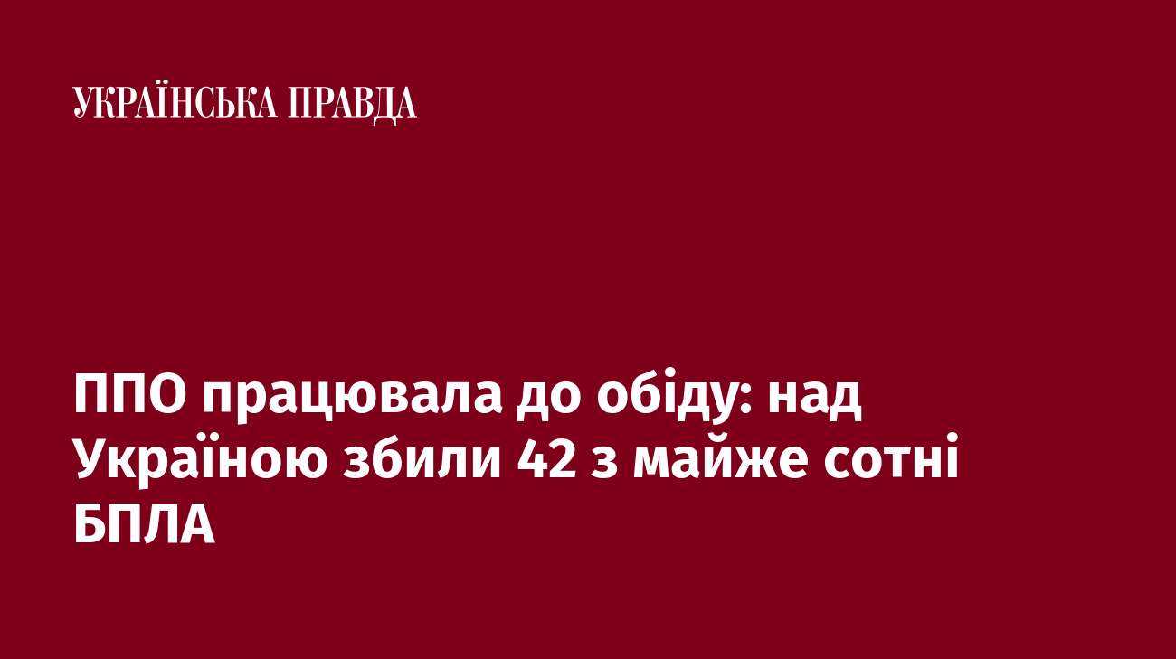 ППО працювала до обіду: над Україною збили 42 з майже сотні БПЛА