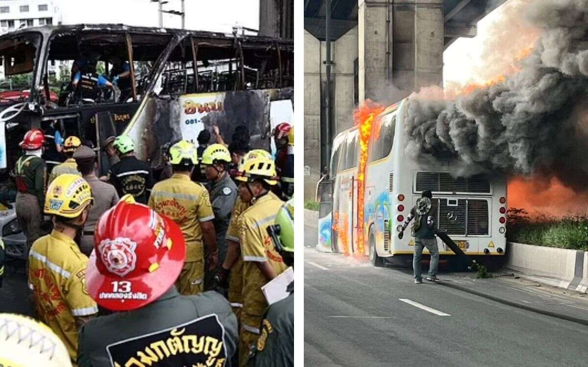 Tailandia | Autobús escolar se incendia y deja 23 muertos