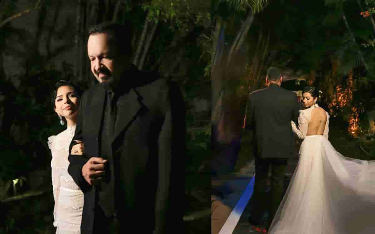 Pepe Aguilar comparte fotos y el discurso que dio en la boda de su hija Ángela y Christian Nodal