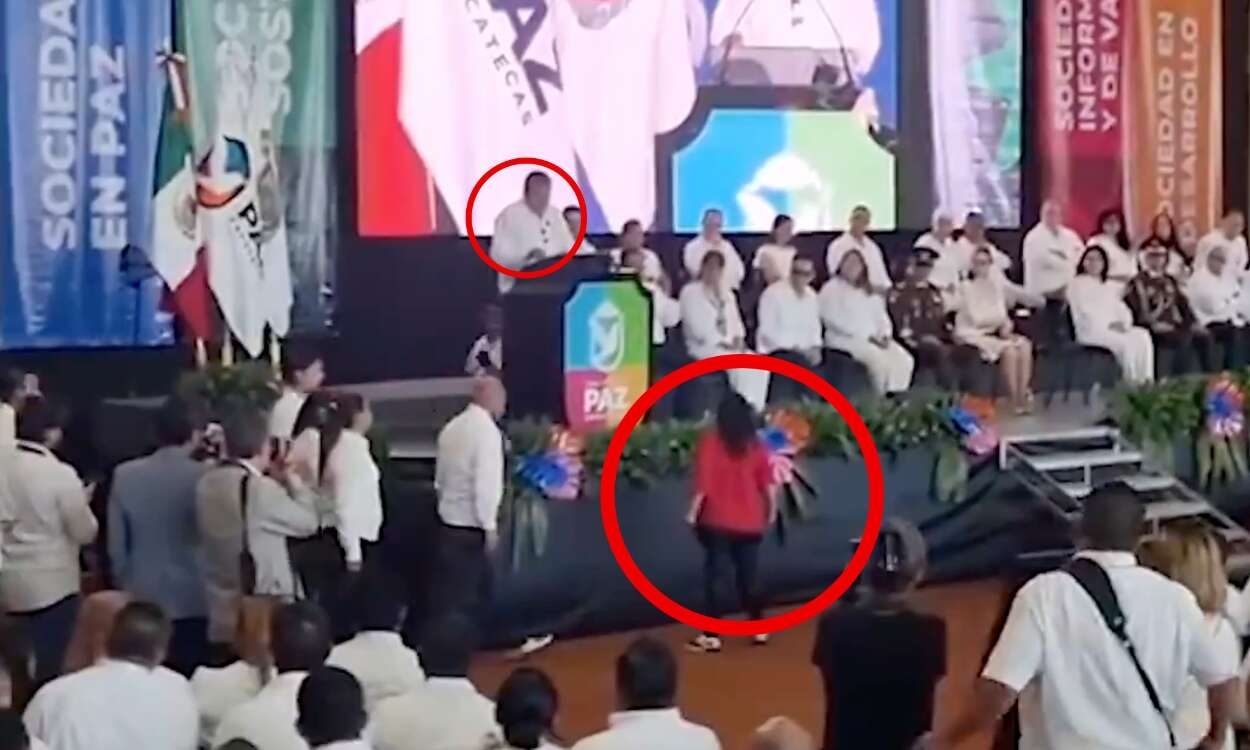 Video | Madre buscadora increpa a David Monreal y la sacan del evento