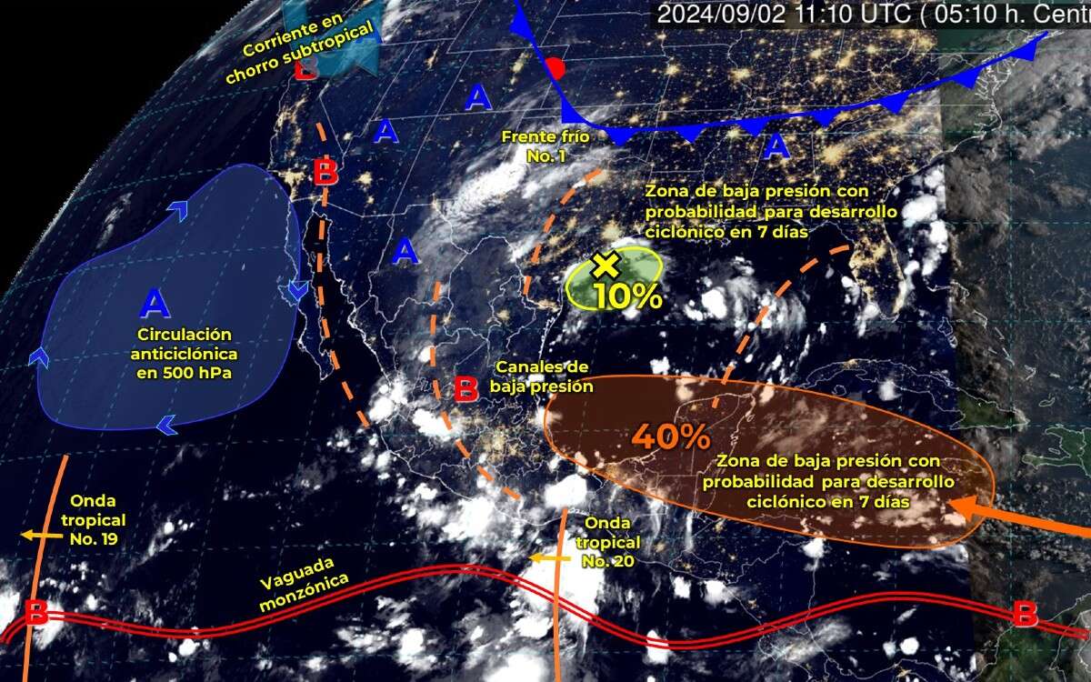 Llega a México el primer frente frió del año; continuan lluvias en estos estados