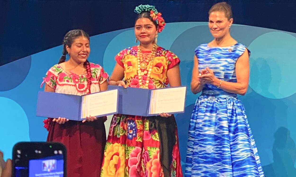 Jóvenes zapotecas ganan Diploma de Excelencia en el Premio del Agua en Estocolmo