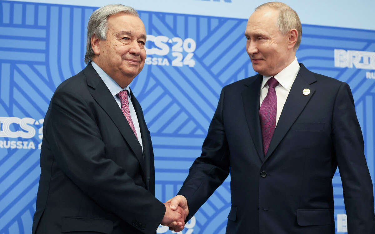 Guterres reitera ante Putin que la invasión rusa de Ucrania viola el Derecho Internacional