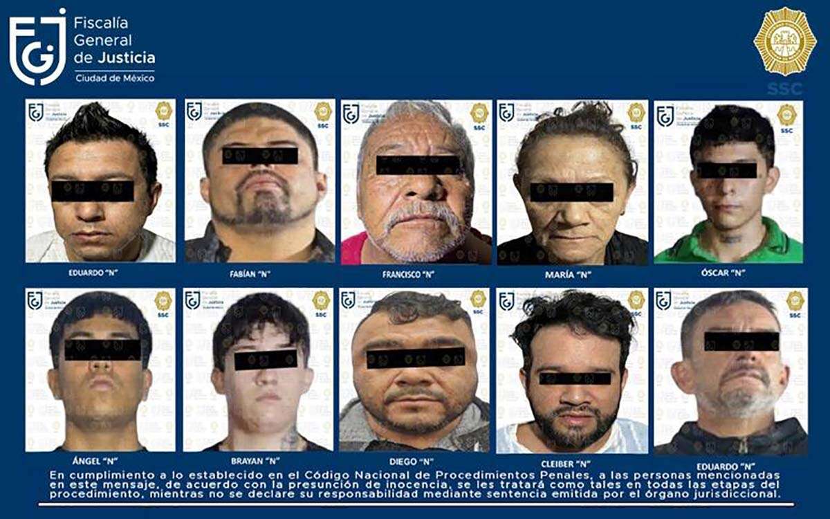 Vinculan a proceso a siete presuntos miembros del CJNG detenidos en CDMX