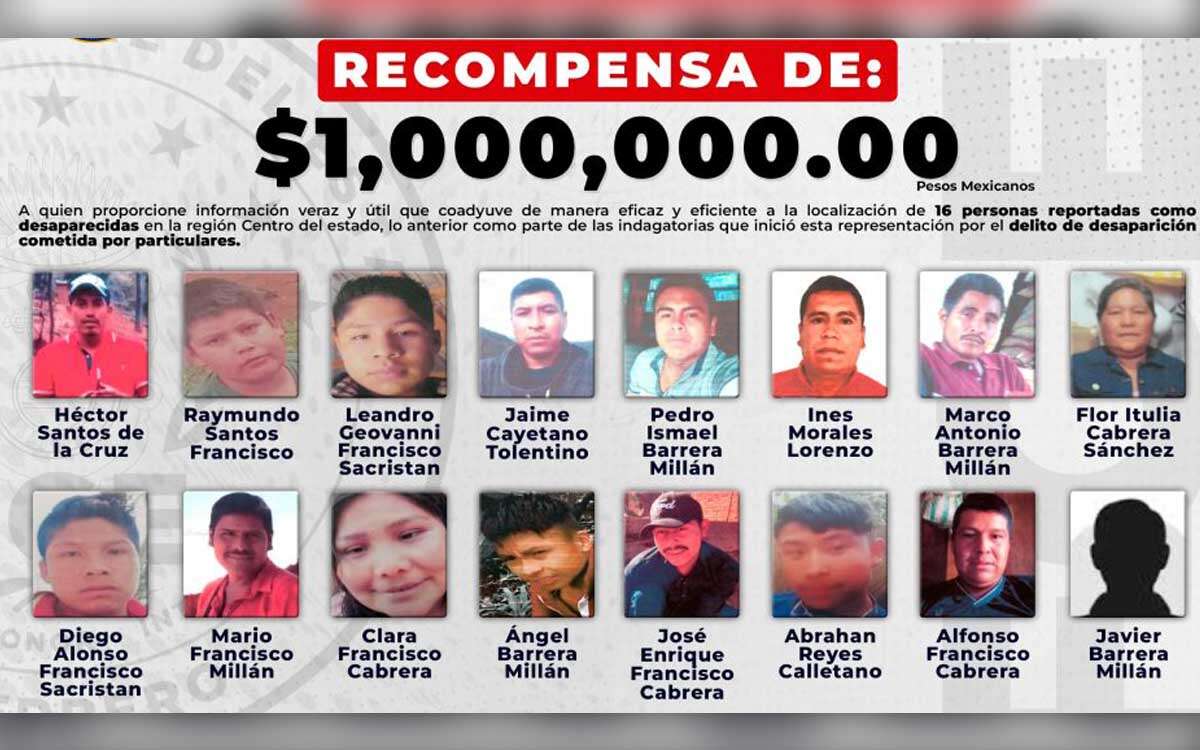 Fiscalía de Guerrero ofrece recompensa para localizar a 16 comerciantes desaparecidos