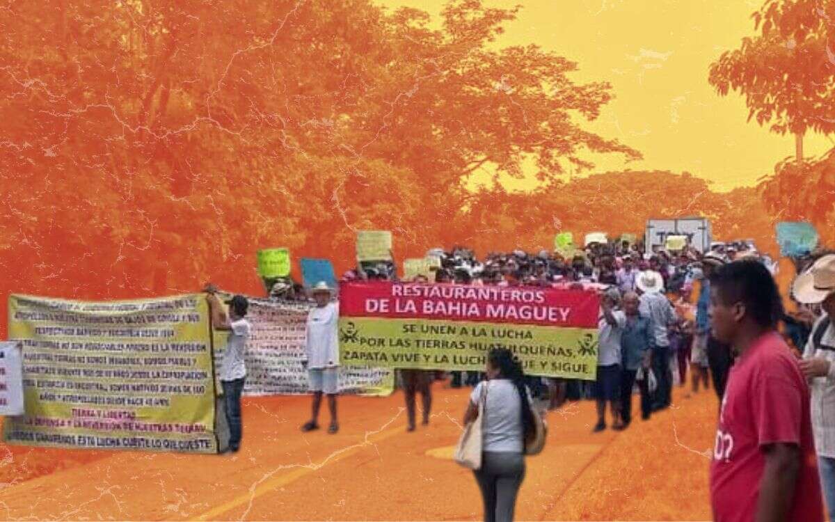 Comuneros bloquean accesos al Aeropuerto de Huatulco, Oaxaca, para exigir que no les despojen de sus tierras