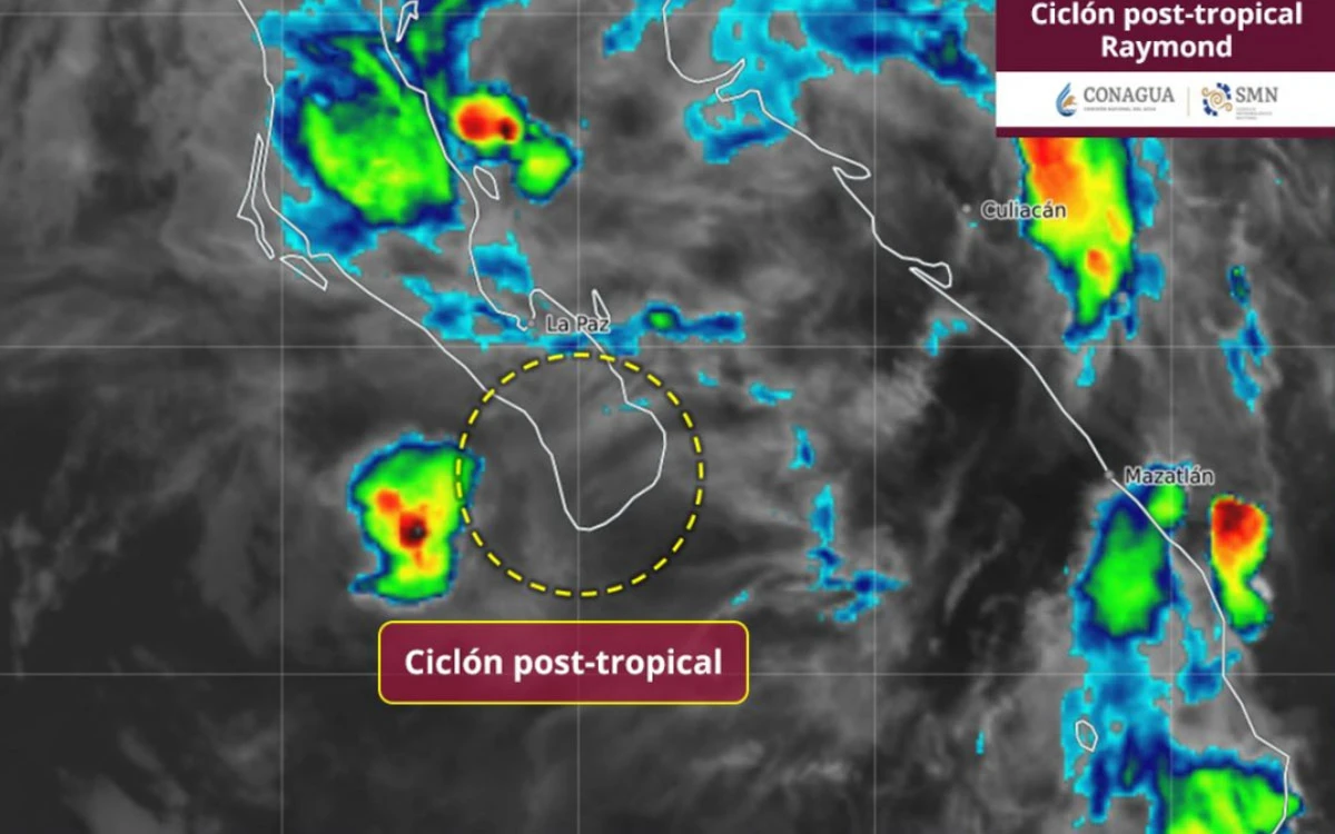 ‘Raymond’ toca tierra en Los Cabos y se degrada a ciclón post-tropical