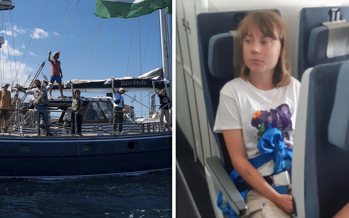Israel inicia deportación de activistas del barco ‘Madleen’; difunde fotos de Greta Thunberg en avión