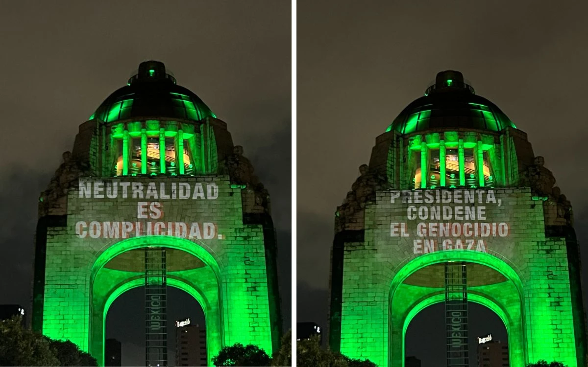 ‘Neutralidad es complicidad’: Activistas exigen a Sheinbaum condenar genocidio en Gaza y romper relaciones con Israel