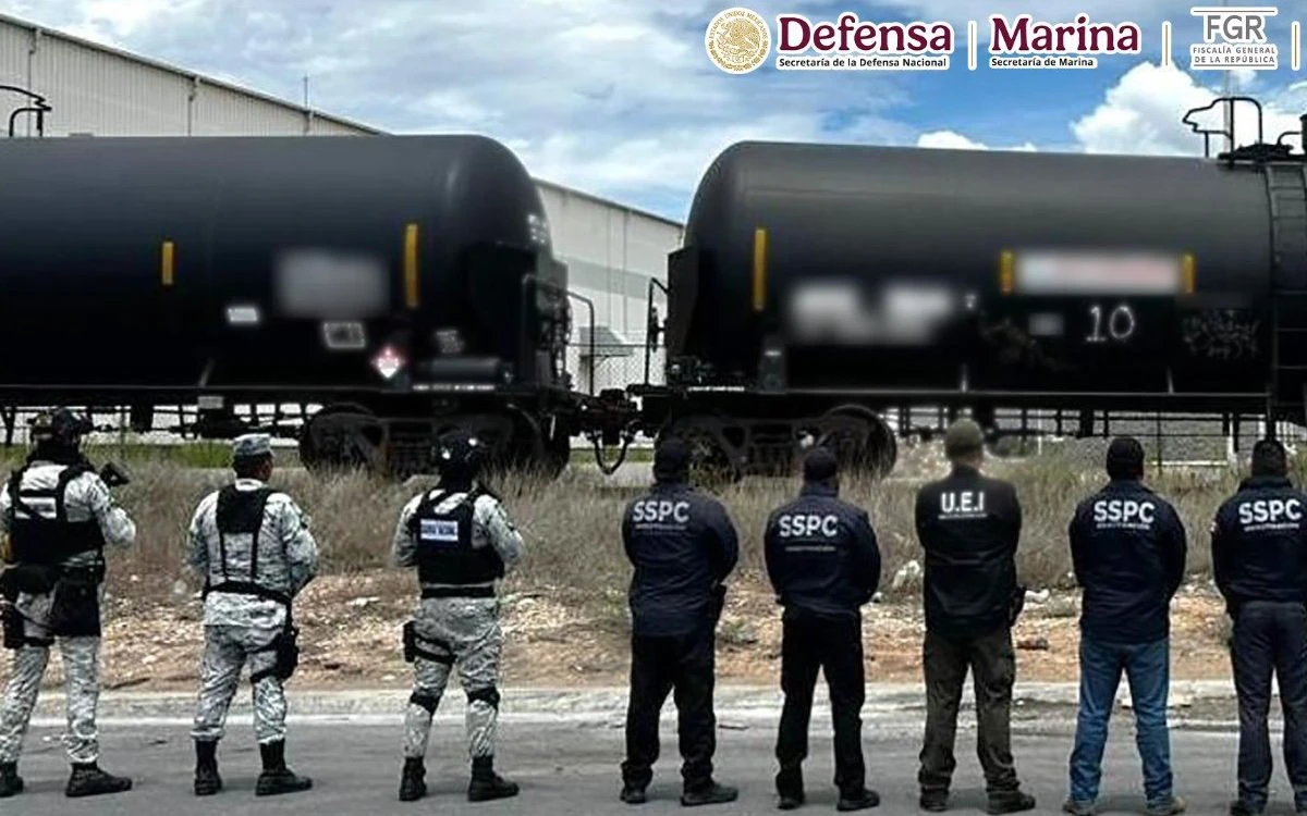 Cae tren del ‘huachicol’; eran 129 carrotanques con combustible ilícito: Harfuch