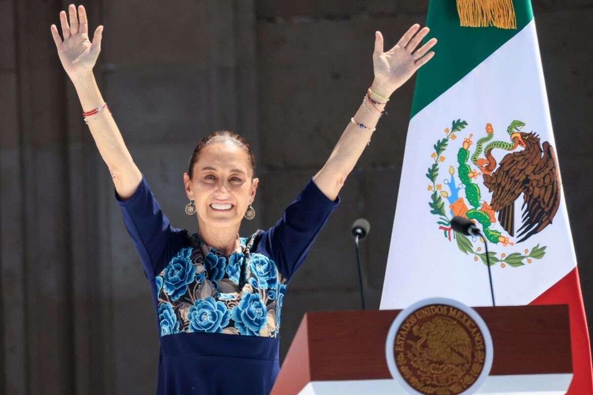 Frenar aranceles, ‘un logro de todos’: Sheinbaum durante asamblea en Zócalo