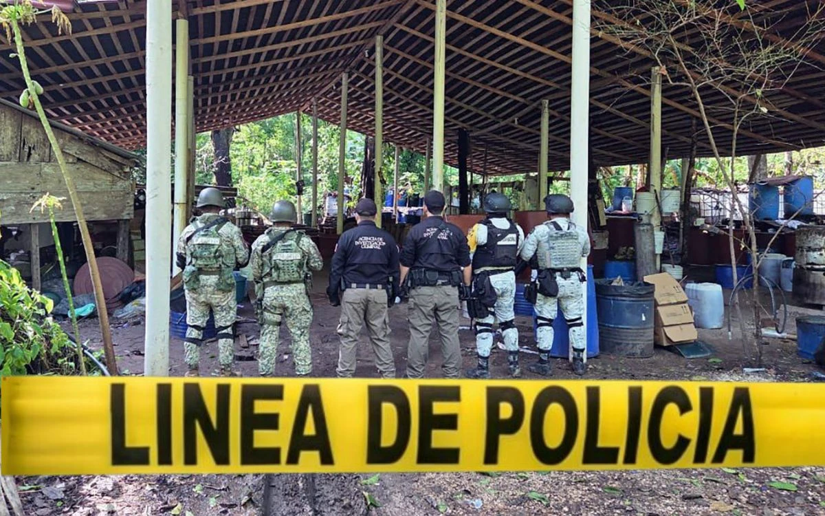 Decomisan cerca de 900 kilos de metanfetamina en Palenque, Chiapas