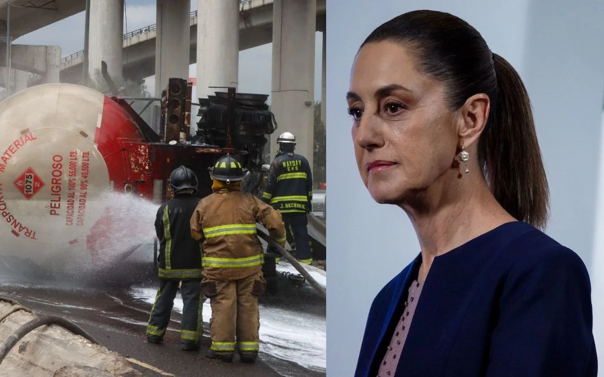 ‘Vamos a estar ahí, muy presentes’: Sheinbaum lamenta explosión de pipa