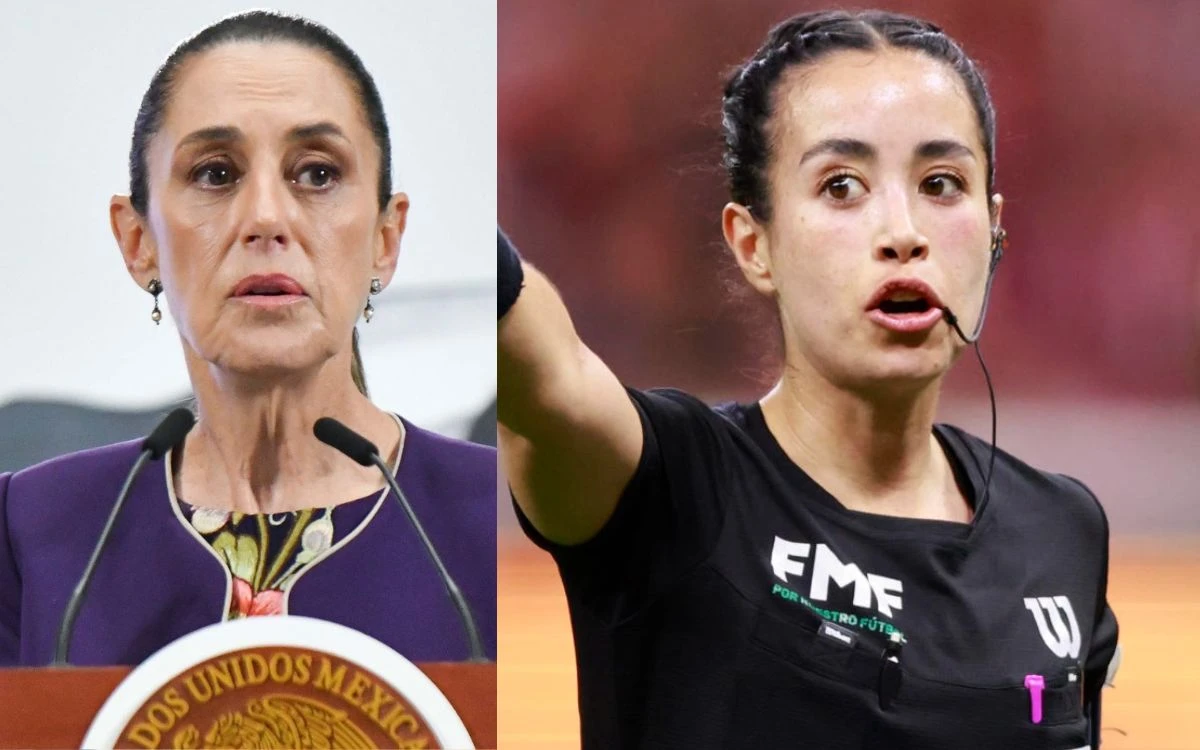 Sheinbaum reprueba amenazas a Katia Itzel García pese a ‘historia’ entre árbitros y mexicanos